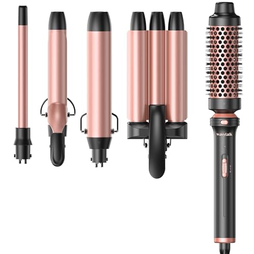 Wavytalk Hair Curling Wand Thermal Brush Set