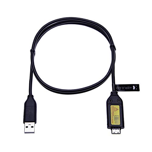 Image of Keple USB Charger and Data Cable for Samsung Digital Camera EX, L, WB, S, SL, ST, SH, P, PL Series SUC-3 SUC-5 SUC-7 Data Transfer and Charging Cord - Black