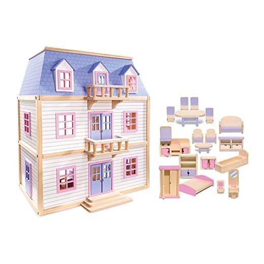 Melissa & Doug Multi-Level Wooden Dollhouse