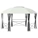 Produktbild Outsunny Gartenpavillon Pavillon 4 x 5 m Festzelt Partyzelt wetterfest wasserabweisend Zelt mit Seitenwänden und zweistufigem Dach Stahl + Polyester Grau