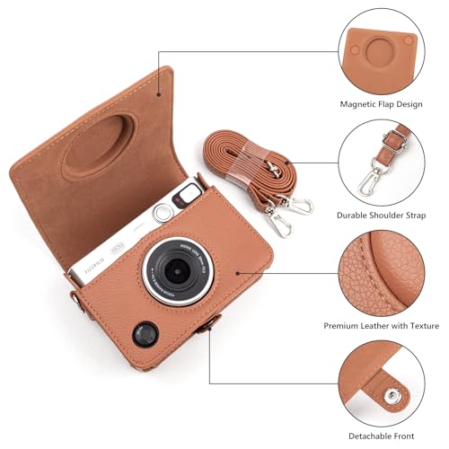 Funda y álbum para cámara mini EVO marrón y blanco miniatura 3