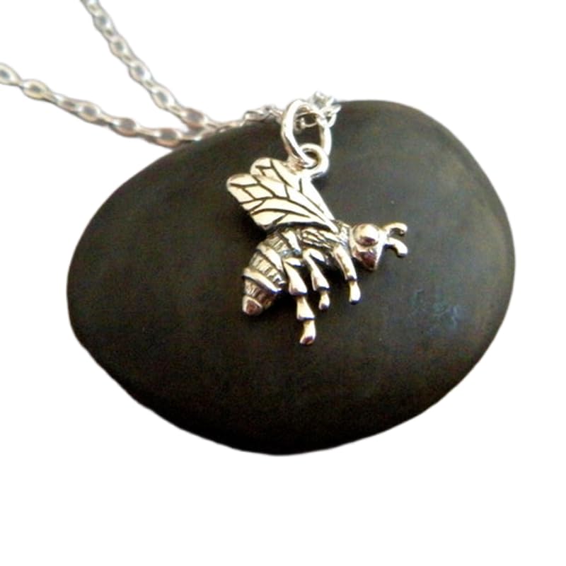 Collar de abeja en plata de ley 925 antialérgico para piel sensible