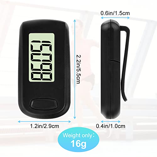 Flintronic Schrittzähler Zum Gehen, 3D-Schrittzähler, Großbild, Genauer mit Clip-Lanyard, Einfacher, Laufen Sport, für Senioren, Kinder, Männer