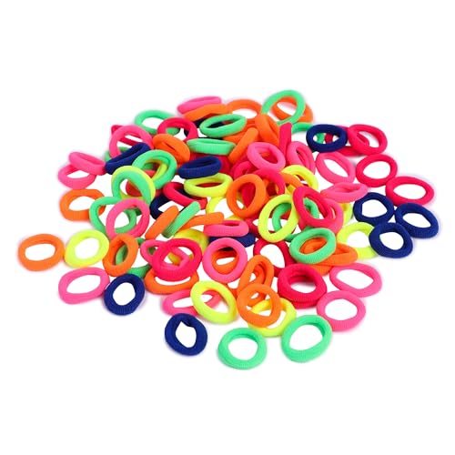 Image of NEOBABY Baby Girl's Mini Elastic Hair Ties Ponytail Holders Soft Tiny Rubber Bands Hair Bands (Multicolor)