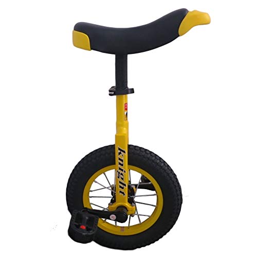 HWF Monociclo Piccolo 12' Monociclo per Bambini/Ragazzi/Ragazze di 5 Anni più Piccoli, Perfect Starter Beginner Uni-Cycle, 4 Colori Opzionali (Color : Yellow, Size : 12 inch Wheel)