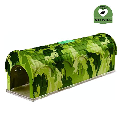 Ratzfatz Piège à Souris - No Kill, Réutilisable, Conception Anti-évasion, Pour un Usage Intérieure/Extérieure, Pour Attraper Les Souris et Autres Rongeurs de Taille Similaire - Couleur Camouflage