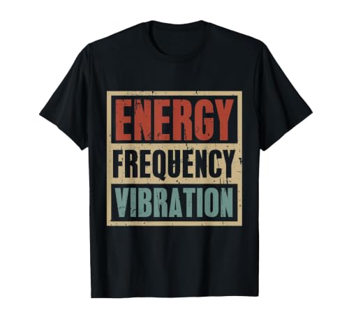 Energy Frequency Vibration Funny T-Shirt, Men, Black, 3X-Large