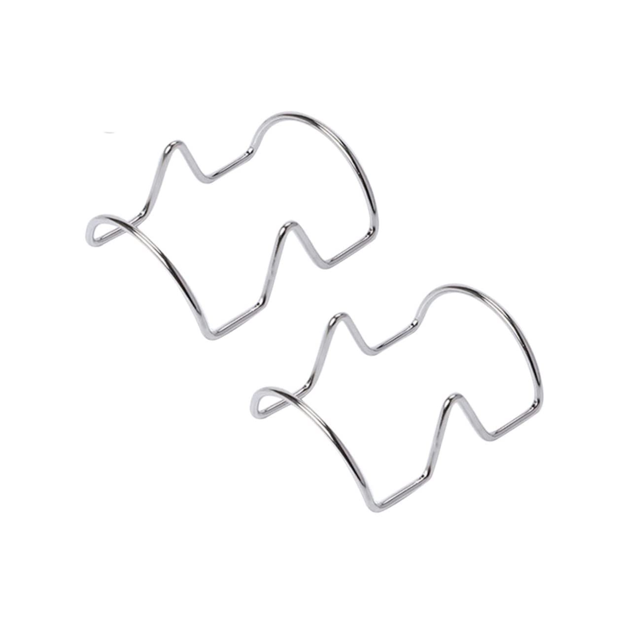 FUNOMOCYA 2 Pcs 2 Pizza Platter Stackable Tray Food Rack Creative Star Design Szczach Mieszaj?cych Patykw Food Storage Rack Pizza Tacos Taco Holder Taco Stand Pizza Rack Crepe Tacos Silver