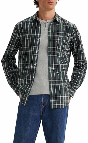 Levi's Herren Sunset 1-Pocket Standard Hemd,Dougie Plaid Darkest Spruce,XS – Ansicht 1
