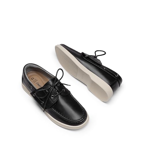 Image of DREAM PAIRS Boy's Loafers Boat Dress Shoes | Classic Moccasin Toe Comfortable Kids Toddler Formal School Slip on Casual Wear