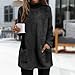 CGGMVCG Womens Sweatshirts Trendy Fleece Sweatshirts for Women Mock Turtleneck Fall Winter Warm Sweater Plus Size Tunic Pullover Tops with Pockets (Black, M)
