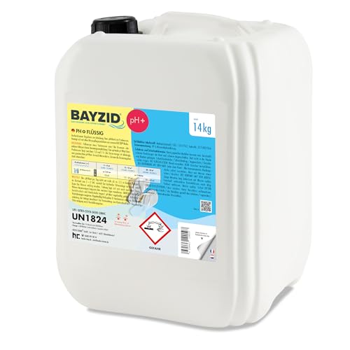 Höfer Chemie 14 kg pH Heber flüssig BAYZID - pH Plus für einen optimalen pH Wert und einwandfreie Wasserqualität im Pool