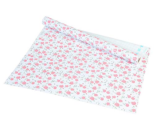 Glow4u Autocollant Rose Rose Étagère Doublure de tiroir en Vinyle Papier Contact pour Armoires tiroir Commode Arts and Crafts 45u00a0x 297,2u00a0cm