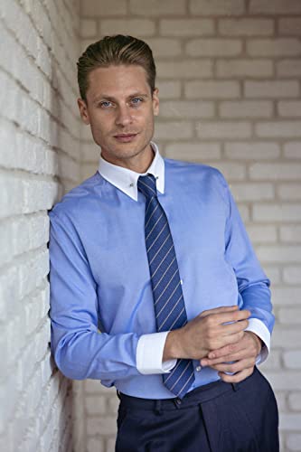 Pin Collar Long Sleeve Dress Shirts for Men | Mens Button Up Stylish Shirts