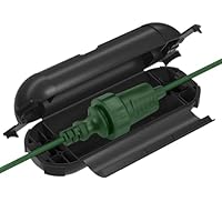 1Safebox für Verlängerungskabel, 1 Stück Garten Kabelbox, Outdoor Schutzbox für Verlängerungskabel, Stromanschluss Schutzbox für Garten, Elektrowerkzeuge, Schwarz