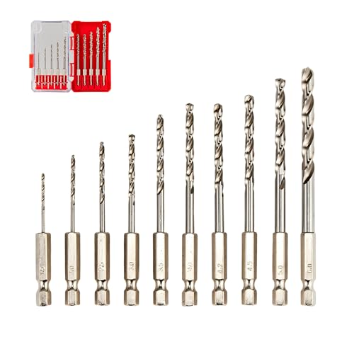 ITEMPESTI HSS Bohrer Set M35 Kobalt (1,5-6,0mm/10-tlg) für Edelstahl, Hartmetalle & Stahl - Robuste Metallbohrer mit Sechskantschaft in Aufbewahrungsbox ITEMPESTI HSS Bohrer Set M35 Kobalt (1,5-6,0mm/10-tlg) für Edelstahl, Hartmetalle & Stahl - Robuste Metallbohrer mit Sechskantschaft in Aufbewahrungsbox