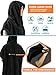 SUN CUBE Surf Poncho Changing Robe with Hood, Thick Quick Dry Microfiber Wetsuit Changing Towel for Surfing Beach Swim Outdoor Sports Men, Absorbent Wearable Towel Cover Up with Pocket, Black