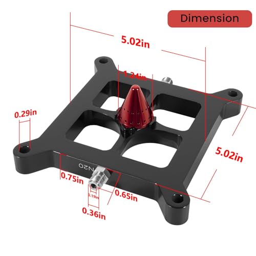 Placa nitrosa 600HP Max Fit para devorar la pista con colectores de brida 4150 6