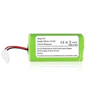 Molisau Li-Ion Ersatzakku 3000 mAh 14,4 V für ILIFE A4, A4s, A6, V7