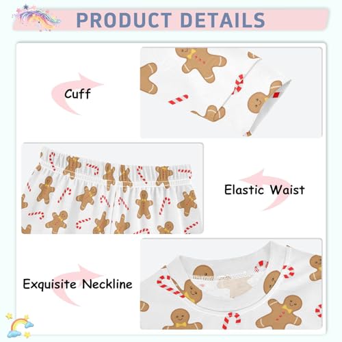 Long sleeve Pajamas Christmas Cookie Gingerbread Man Jammies Pjs Cotton Pajama Sleepwear Sets4