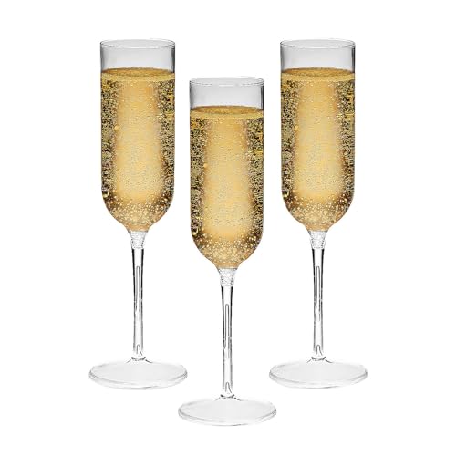 Fun Express Bulk 100 Count Clear Plastic Champagne Flutes