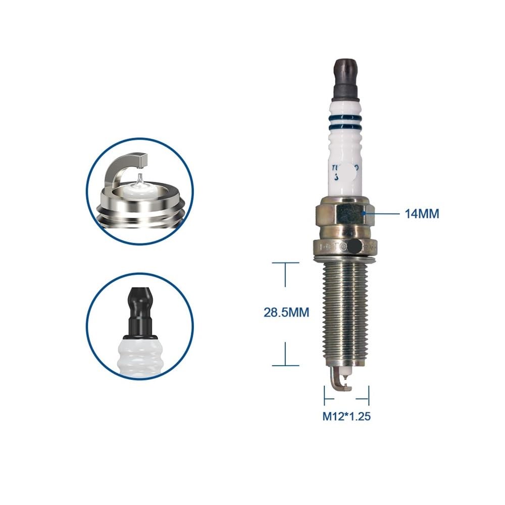 Bujías para Motor de automóvil 2-8PCS Reemplazo para 91215 DILKAR7C9H para 22401-1KC1C 22401-1KC7C Bujías 15 Doble Iridio Velas de Coche Power