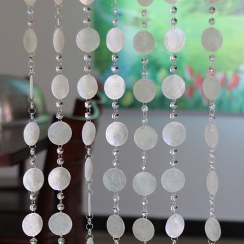 1 mètre de coquille naturelle pour rideau de perles finition cristal 1 mètre
