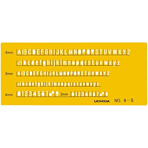 Amazon.co.jp: ウチダ テンプレート No.8-S 英字数字定規 1-843-1018