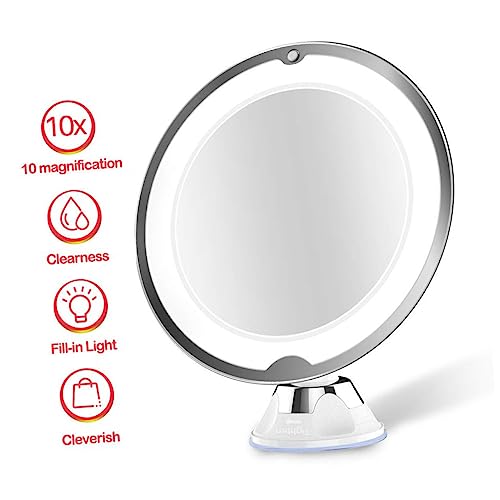 Miroir de maquillage X10 fini les reflets flous dans la salle de bain - 7