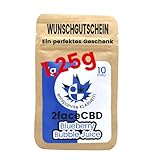 2faceCBD WUNSCHGUTSCHEIN - Aromablüten Blueberry Bubble Juice 1,25g - perfektes Geschenk - einlösbar bei 1 Partner in Deutschland - per Email