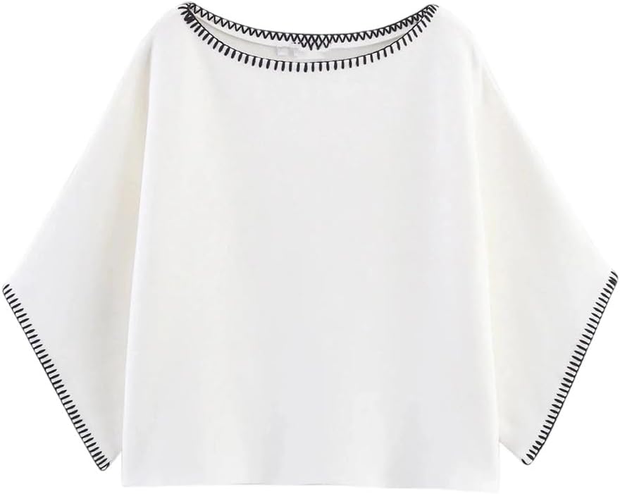 Women's Elegant Embroidery Short Set Patchwork Half Sleeve Top Mini Skirt