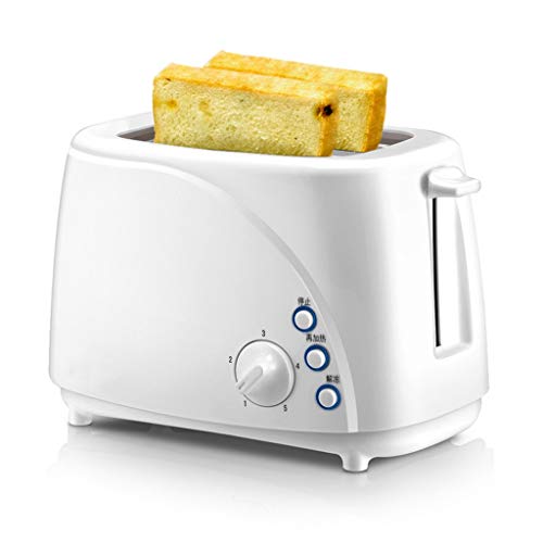 NXYJD 2 Scheiben Toaster 13,5 * 2,6 cm Slots Edelstahl Toaster, Aufwärm- Defrost Abbrechen-Funktion