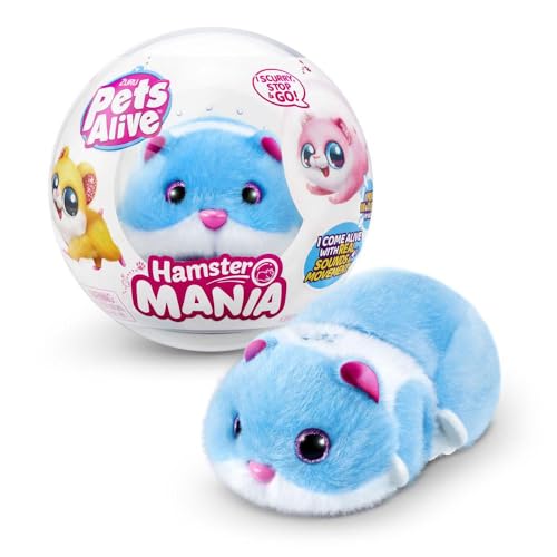 Pelucia Hamstermania Blue - Pets Alive - Candide - se movimentam, cantam e interagem, proporcionando