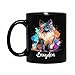 Personalized Balinese Cat Coffee Mug 11 Oz 15 Oz, Colorful Balinese Cat Black Teacup Gifts For Cat Lovers Cat Dad Cat Mom, Customized Name Balinese Cat Coffee Cup, Cats Travel Mugs, Balinese Cat Cups