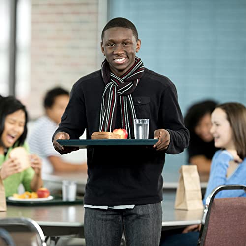 Ndswkr 8 Pieces Fast Food Serving Tray, 15 X 10 X 0.8 Inch Rectangular Cafeteria Tray, Plastic Restaurant Trays For Lunch Dinner Restaurant Kitchen Picnic Party #TOP6