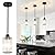 GZJunYo Black Pendant Light Fixtures, 3 Pack Crystal Kitchen Pendant Lighting Over Island, 1-Light Mini Modern Pendant Lights for Kitchen Island, Dining Room, Hallway, Foyer, Entryways