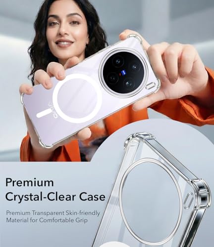 Image of Jkobi Shockproof Crystal-Clear Back Cover for Vivo X200T (Magsafe Wireless Support | Drop & Camera Protection | Hard Polycarbonate)
