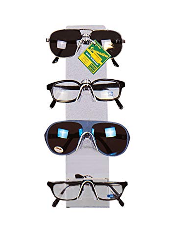 Clear Plastic Countertop Eyeglass/Sunglass Display Easel - Holds 4 Pair