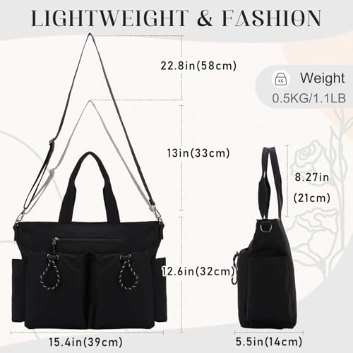 Image of VX VONXURY Tote Bag for Women - Multi Pocket Crossbody Work Handbag for Travel, Daily Use and Gym