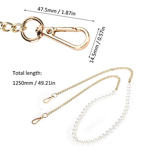 Alça de pérola falsa, alça de pérola de imitação, elegante para bolsa de ombro