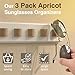 Durmmur 3 Pack Sunglass Organizer, Wall Mounted Sunglasses Organizer, Wooden Glasses Holder Sunglass Holder, Sunglasses Rack for Hanging Your Multiple Eyeglasses, for Wall, Home Decor(Cream)