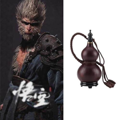 KKIXAPM Adorno De Calabaza De Black-Myth, Botella De Agua Portátil De Calabaza Rey Mono Natural, Accesorio De Cosplay, Artesanías De Imitación Antiguas ﻿ ﻿ ﻿ ﻿ ﻿ ﻿ ﻿ ﻿(1000ML)