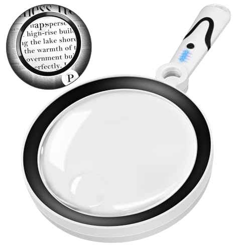 Loupe pour malvoyants avec éclairage puissant 5 LED haute précision - 2