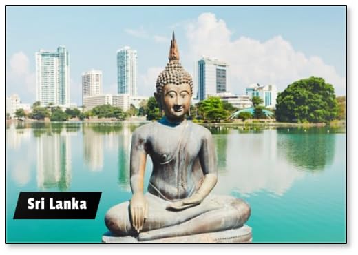 PhotomagnetBudhist Temple in Colombo, Fridge Magnet