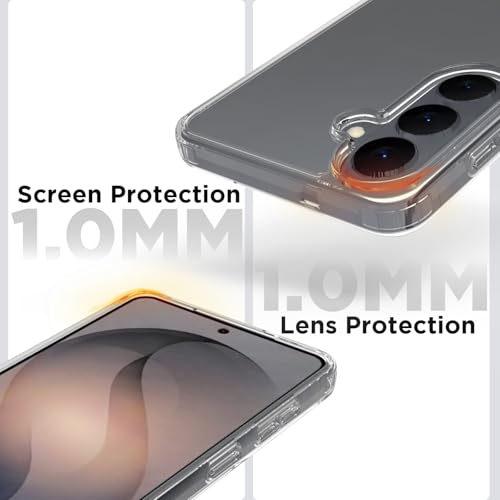 Image of RIGGEAR Shockproof Clear Hybrid Armor Back Cover Case Compatible with Samsung Galaxy S26 Plus (Transparent PC and TPU Bumper)