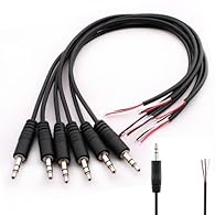 ✔3.5mm Stereo Male to Bare Wire Wiring Diagram: PIN 1 - red wire is the left channel; PIN 2 - white wire is the right channel; PIN 3 - black wire is ground. ✔Jack plug 3.5mm TRS 3pin audio connector, amateur radios ✔It is very easy to use, just conne...
