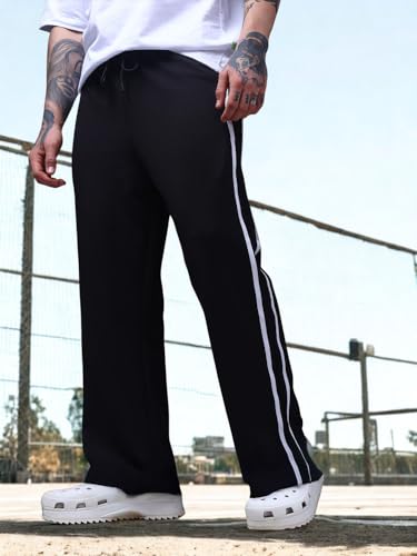 Image of Men's Loose Fit Side Tape Trackpants
