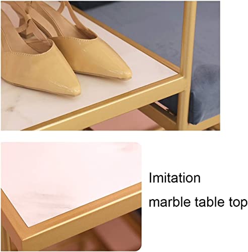 Taburete para cambiar zapatos en la entrada de casa con banco tapizado cómodo 5