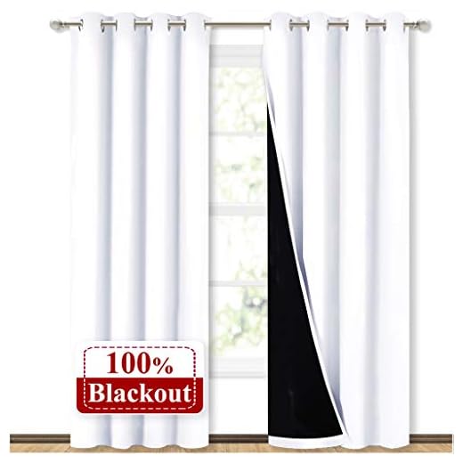 NICETOWN 100% Blackout Curtain Panels