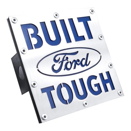 Au-TOMOTIVE GOLD INC. Officially Licensed Class III Trailer Hitch Plug for Built Ford Tough (Brushed Stainless)